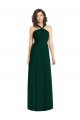 Best Draped Halter Neck Long Chiffon Bridesmaid Dress with Low Back Sydney