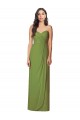 Best Side Front Slit Draped Strapless Chiffon Bridesmaid Dress Sydney