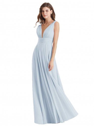 Best Plunge Deep V-Neckline Low Back Chiffon Bridesmaid Ress Sydney