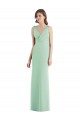 Best Sleek Open Back Chiffon V-Neck Bridesmaid Dress Sydney