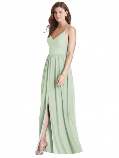 Best Criss Cross Strap Backless Maxi Long Chiffon Bridesmaid Dress Sydney