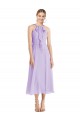Best Midi Length Halter Plunging V-Back Chiffon Bridesmaid Dress / Cocktail Dress Sydney