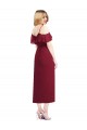 Best Cocktail Wrap Chiffon Bridesmaid Dress with Fluttering Ruffles Sydney