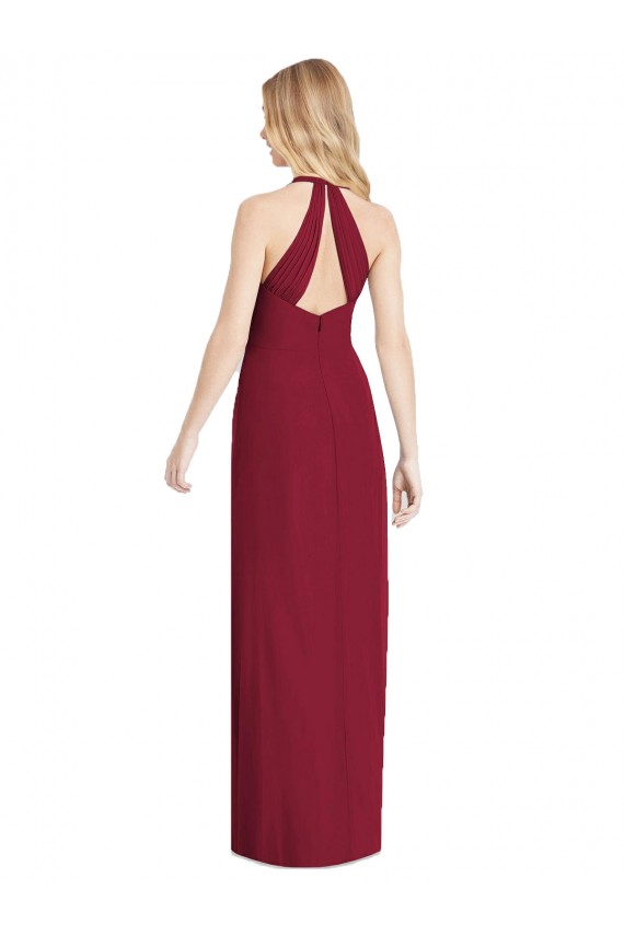 Best V-Neck Halter Chiffon Maxi Formal Bridesmaid Dress Open Back Sydney