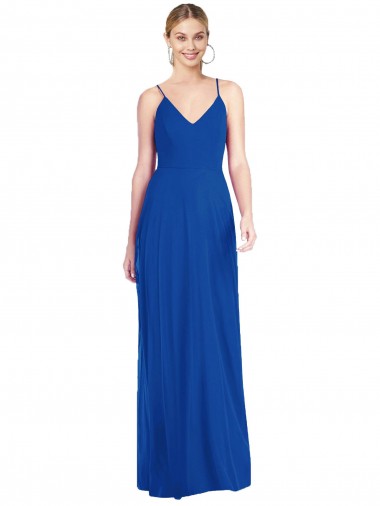 Best Criss Cross Back A-Line Chiffon Maxi Bridesmaid Dress Sydney