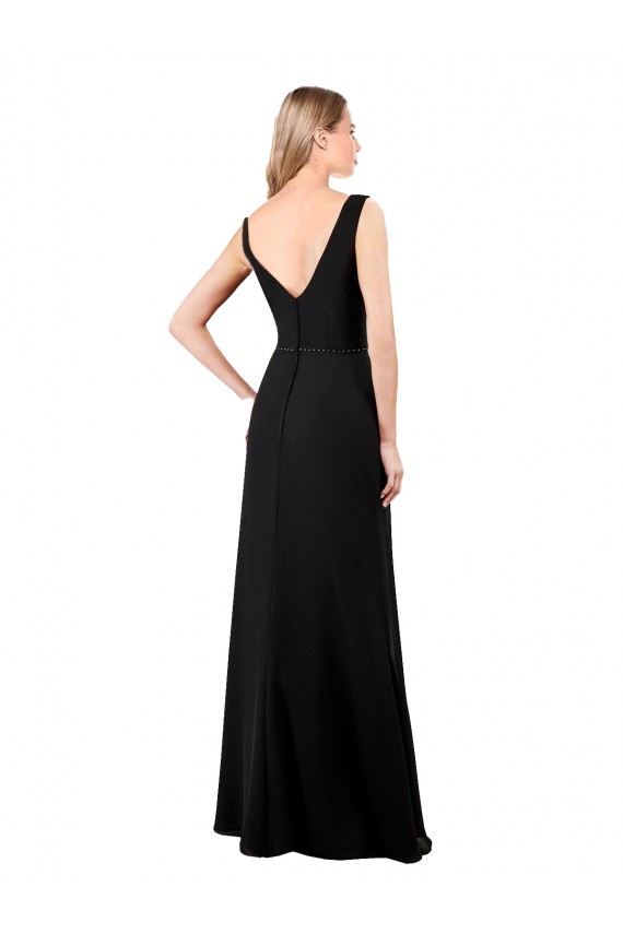 Best V-Neckline Chiffon Bridesmaid Dress / Prom Dress with Draped Bodice Sydney