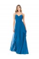Best Simple Sweetheart Chiffon Bridesmaid Dress with Cascading Overlay Sydney
