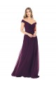 Best Classic Off the Shoulder Draped Chiffon Bridesmaid Dress Sydney
