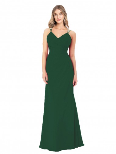 Best Criss Cross Strappy Chiffon Bridesmaid Dress Sydney