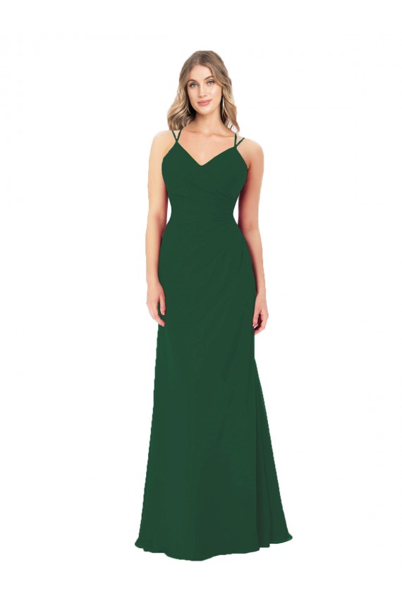 Best Criss Cross Strappy Chiffon Bridesmaid Dress Sydney