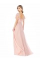 Best Flutter Cap Sleeves Square Neck Ruffle Chiffon Bridesmaid Dress Sydney