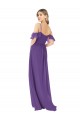 Best Cold Shoulder Flutter Sleeves Chiffon Bridesmaid Dress Sydney