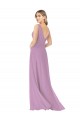 Best Simple Chiffon V-Neck Bridesmaid Dress with Draped V-Back Sydney