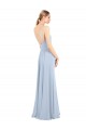 Best Luxe Chiffon Straight Neckline Long Chiffon Bridesmaid Dress with Skinny Straps Sydney
