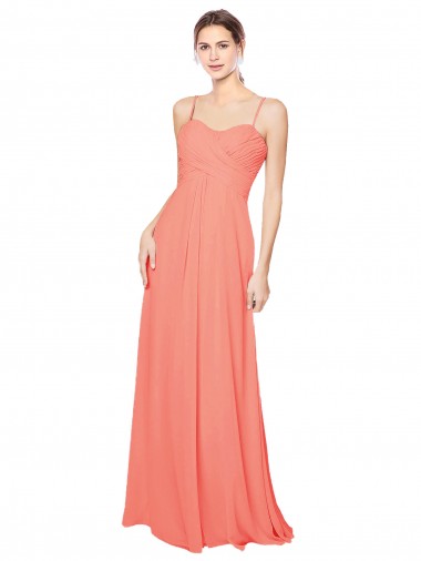 Best Empire Waist Spaghetti Straps Sweetheart Chiffon Bridesmaid Dress Sydney
