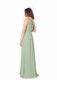 Best High Halter Neck Keyhole Chiffon Bridesmaid Dress Sydney