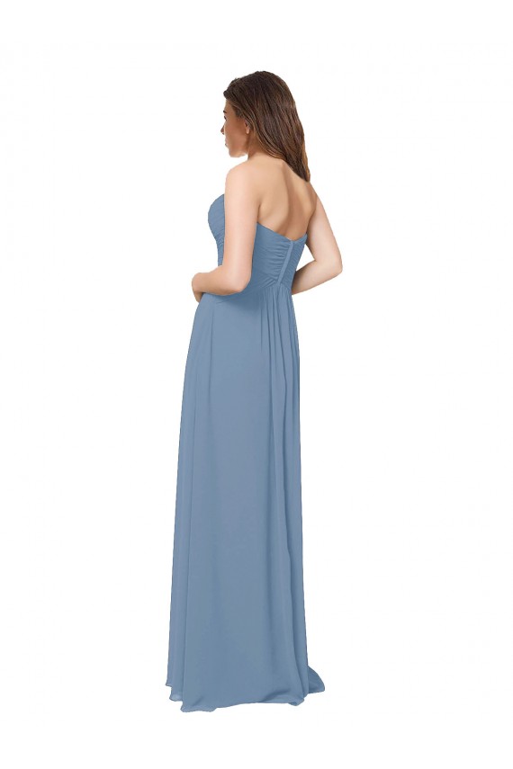 Best Chiffon A-Line Wraparound Draping Long Bridesmaid Dress Sydney