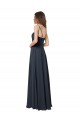 Best Crossover Bodice Long Chiffon Bridesmaid Dress with Double Back Straps Sydney