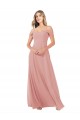 Best Draped Shoulder Sash Back Chiffon Bridesmaid Dress Sydney
