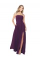 Best Chiffon Bridesmaid Dress with Front Slit and Keyhole Back Sydney