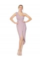 Best High Low One Shoulder Ruffles V-Neck Chiffon Wrap Bridesmaid Dress / Formal Prom Dress Sydney