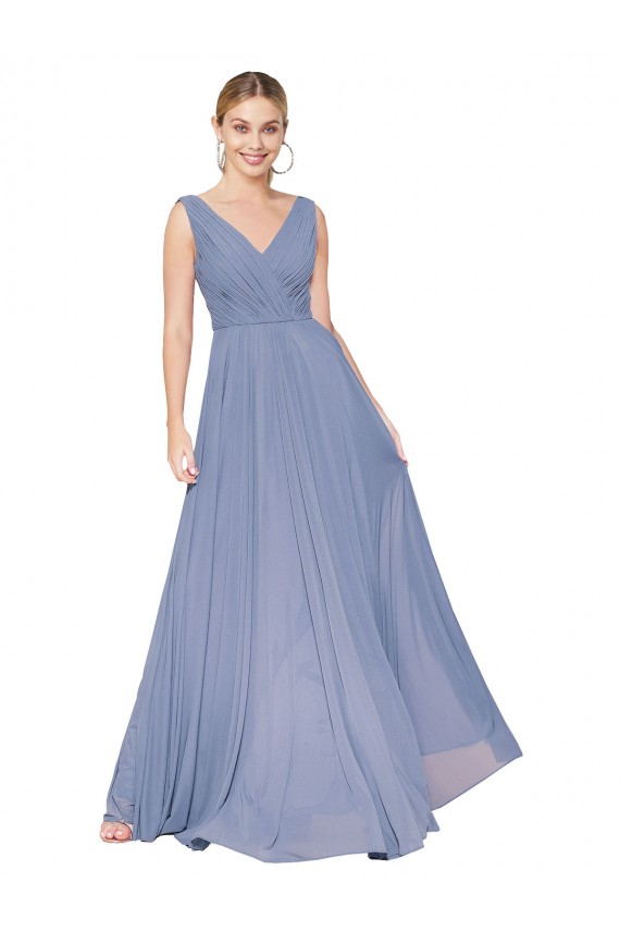 Best Floor Length High Neck V-Back Chiffon Bridesmaid Dress / Formal Prom Dress Sydney