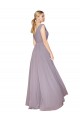 Best Draped Floor Length High Neck V-Back Chiffon Bridesmaid Dress / Formal Prom Dress with Shirred Bodice Sydney