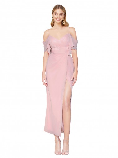 Best Mermaid Cold Shoulder Short Knee Length Chiffon Bridesmaid Dress / Formal Prom Dress Sydney