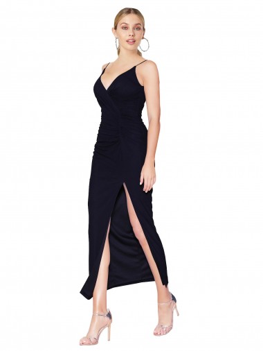 Best Chiffon High Neck Spaghetti Straps Short Cocktail Bridesmaid Dress / Formal Prom Dress Sydney
