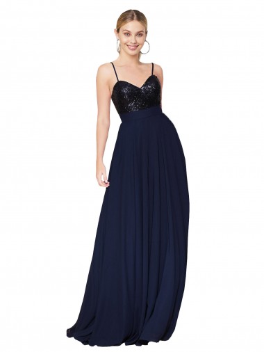 Best Sweetheart High Neck Sequin Top Long Chiffon Bridesmaid Dress / Prom Dress Sydney