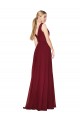 Best Draped A-Line V-Neck Floor Length Chiffon Bridesmaid Dress / Formal Prom Dress Sydney