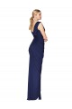 Best Draped V-Neck Long Chiffon Bridesmaid Dress / Formal Prom Dress with Front Slit Sydney