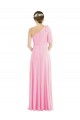Best Bow One Shoulder Flounce Sleeve Maxi Bridesmaid Dress Sydney
