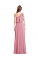 Best One Shoulder Bow Blouson Bodice Maxi Bridesmaid Dress Sydney