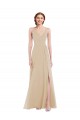 Best Faux Wrap Criss Cross Back Maxi Bridesmaid Dress with Front Slit Sydney