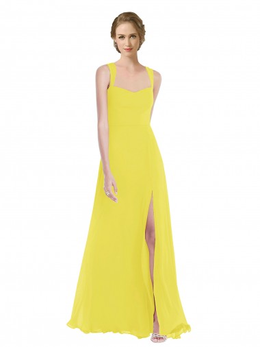 Best Wide Strap Sweetheart Maxi Bridesmaid Dress Sydney