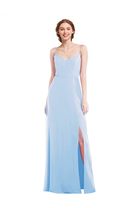 Best Tie Back Cutout Maxi Formal Bridesmaid Dress with Front Slit Sydney