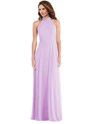 Best High Neck Halter Backless Maxi Bridesmaid Dress Sydney