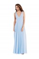 Best Deep V-Neck Chiffon Maxi Bridesmaid Dress Sydney