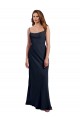 Best Scoop Neck Long Chiffon Open Back Bridesmaid Dress with Spaghetti Straps Sydney