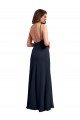 Best Scoop Neck Long Chiffon Open Back Bridesmaid Dress with Spaghetti Straps Sydney