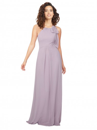 Best Halter Neck Bridesmaid Dress with Bow Sydney