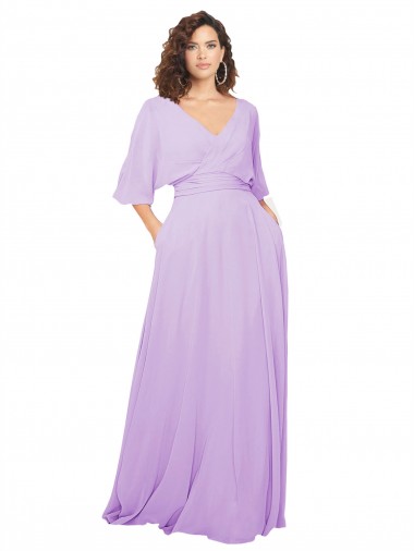 Best Chiffon Bridesmaid Dress with Ruched Waist Sydney