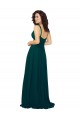Best Tied Bodice Sweetheart V-Neck Chiffon Bridesmaid Dress Sydney