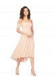 Best Cold Shoulder Midi Length Short Chiffon Bridesmaid Dress Sydney