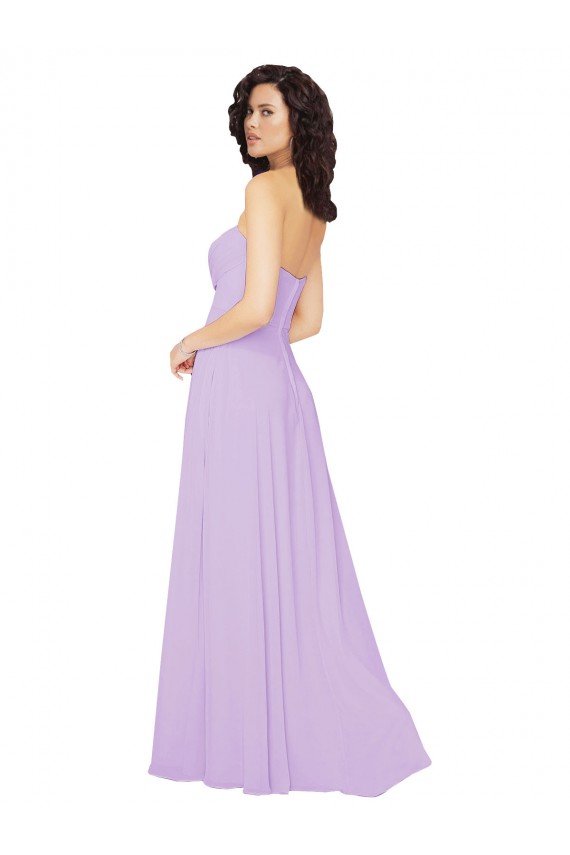 Best Draped Sweetheart Long Chiffon Bridesmaid Dress with Front Slit Sydney