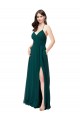 Best Chiffon Bridesmaid Dress with Draped Surplice Bodice Sydney