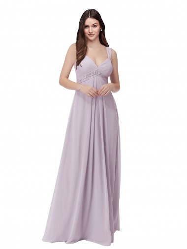 Best Draped Chiffon Bridesmaid Dress with Sash Sydney