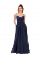 Best Long Chantilly Lace and Ruched Chiffon Bridesmaid Dress Sydney