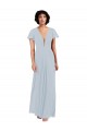 Best Deep V-Neckline Chiffon Bridesmaid Dress with Flutter Sleeves Sydney